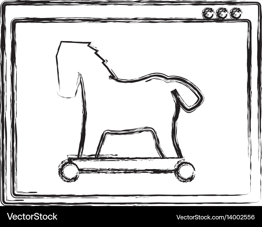 Virus malware trojan symbol Royalty Free Vector Image