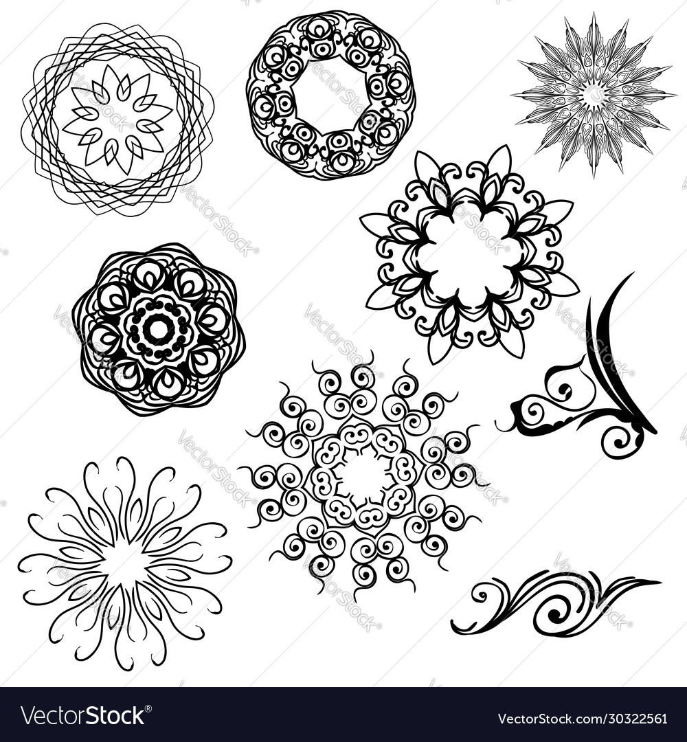 decorative elements set royalty free vector image