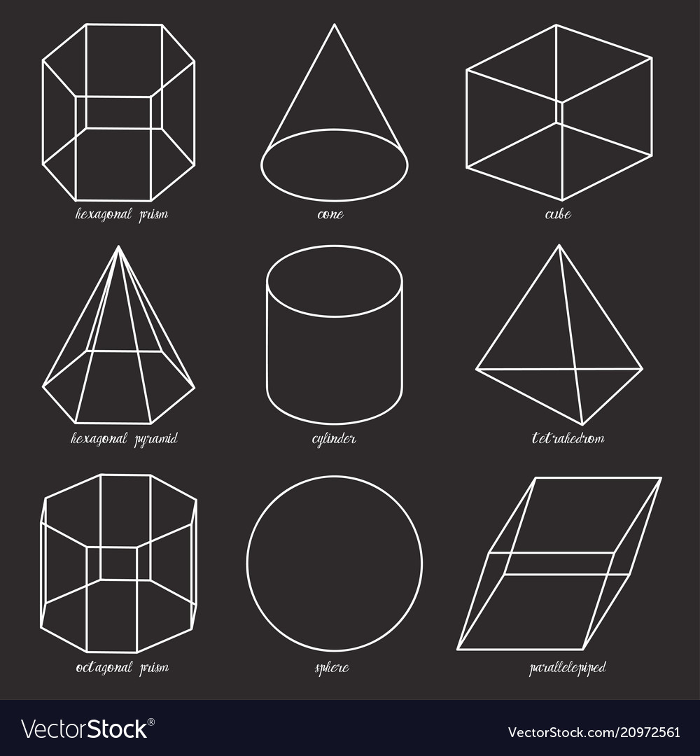 Geometric shapes set Royalty Free Vector Image