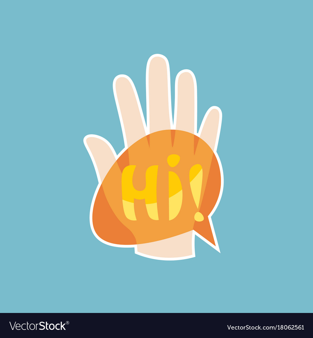 High Five Cartoon Hand Sticker