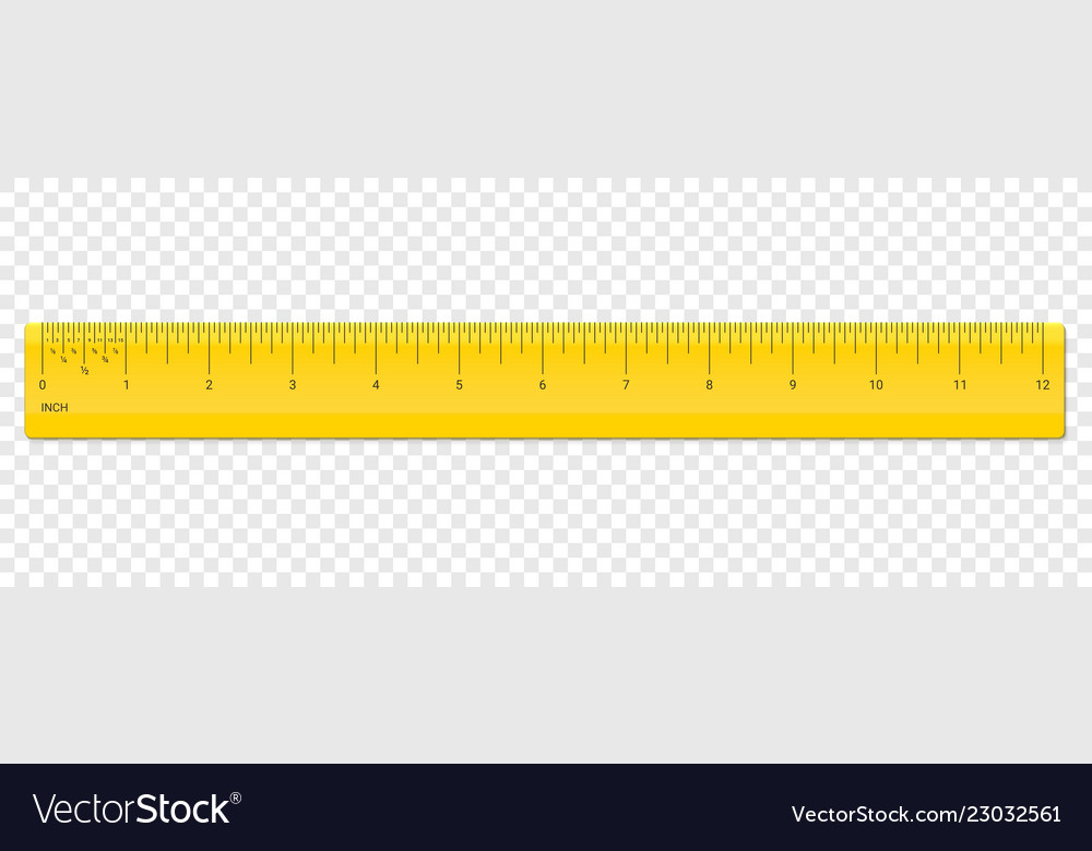 Ruler Inch Scale Plastic Measurement Royalty Free Vector 2643