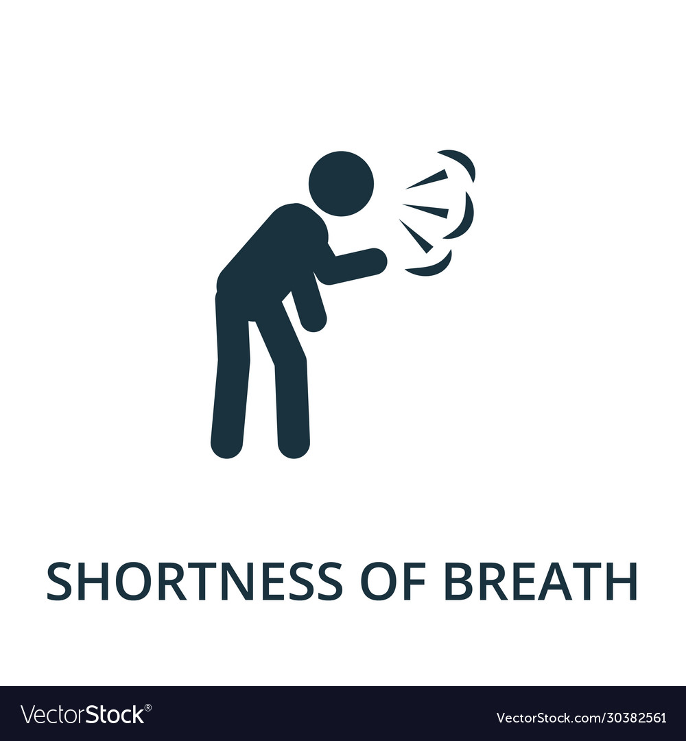 Shortness breath icon simple from coronavirus Vector Image