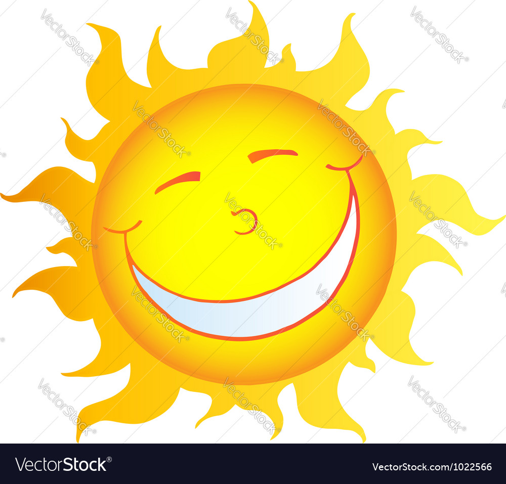 Happy Smiling Sun Cartoon Character Royalty Free Vector