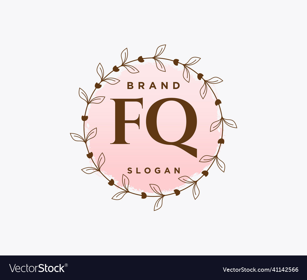 Initial fq feminine logo usable for nature salon