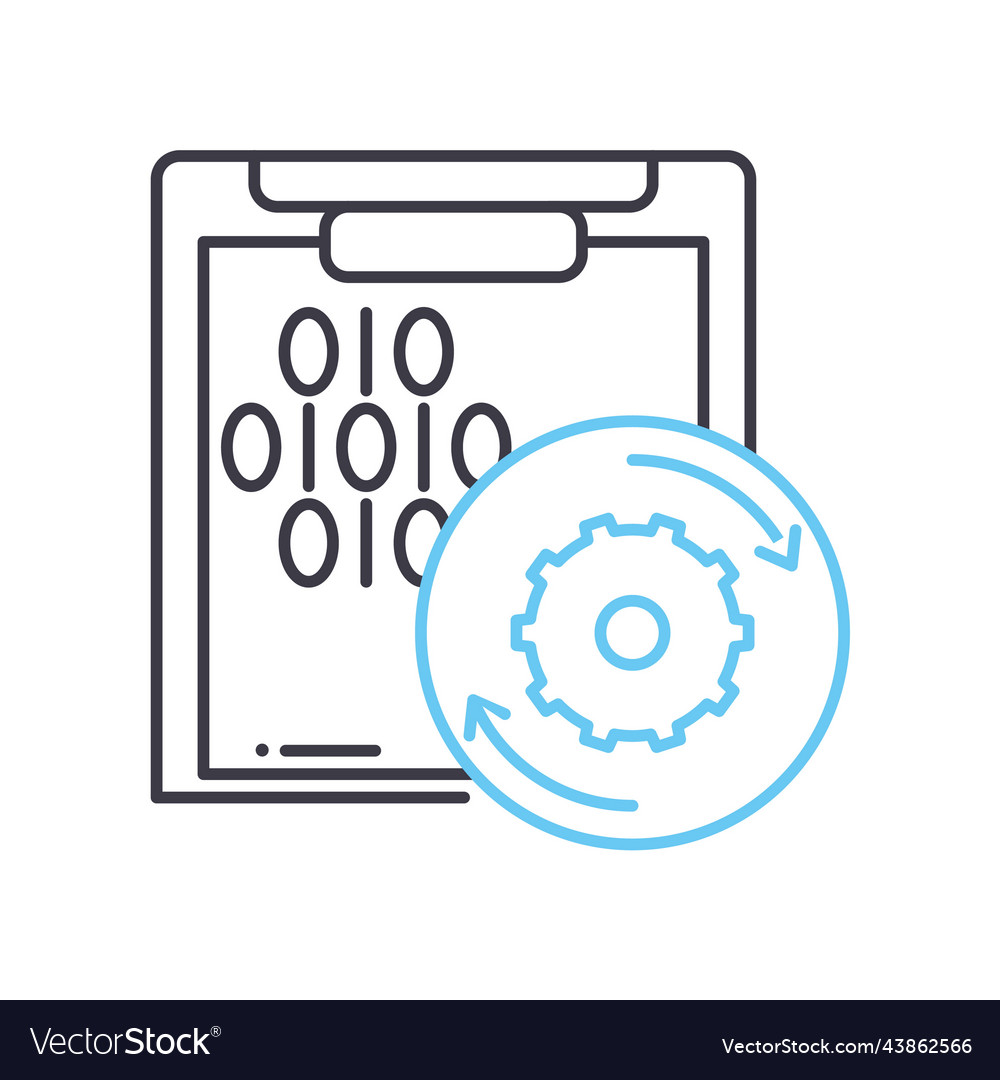 Protocols line icon outline symbol Royalty Free Vector Image