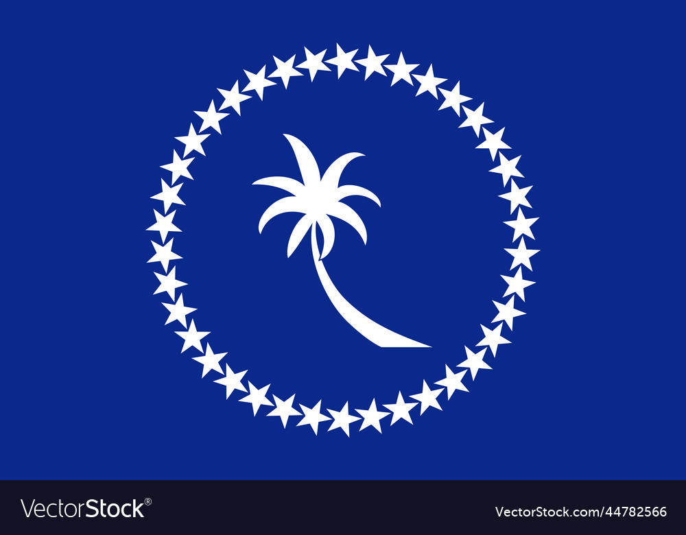 Simple flag of chuuk Royalty Free Vector Image