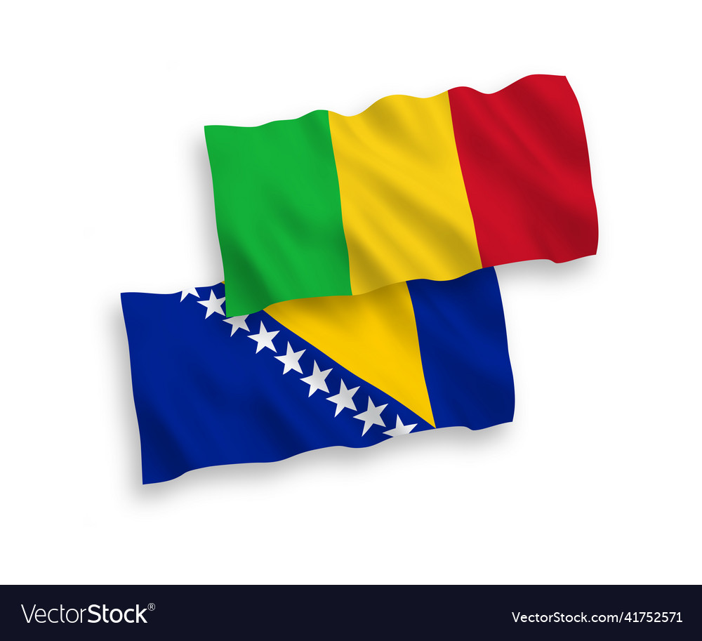 Flags of bosnia and herzegovina mali Royalty Free Vector