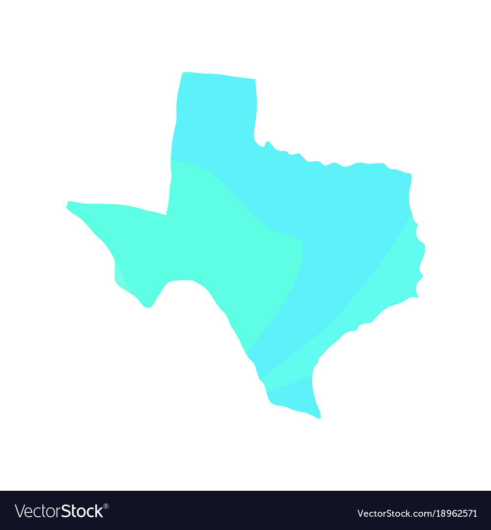 Political map of texas Royalty Free Vector Image