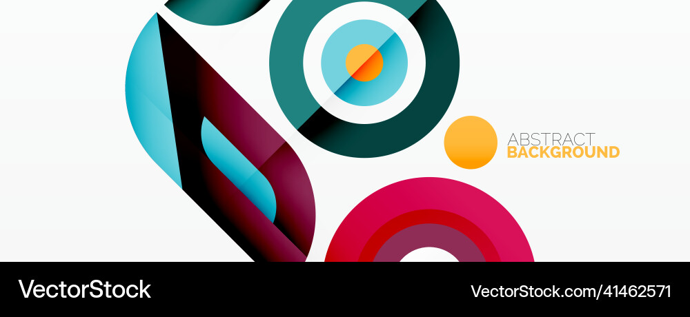 Rings and circles geometric abstract background Vector Image