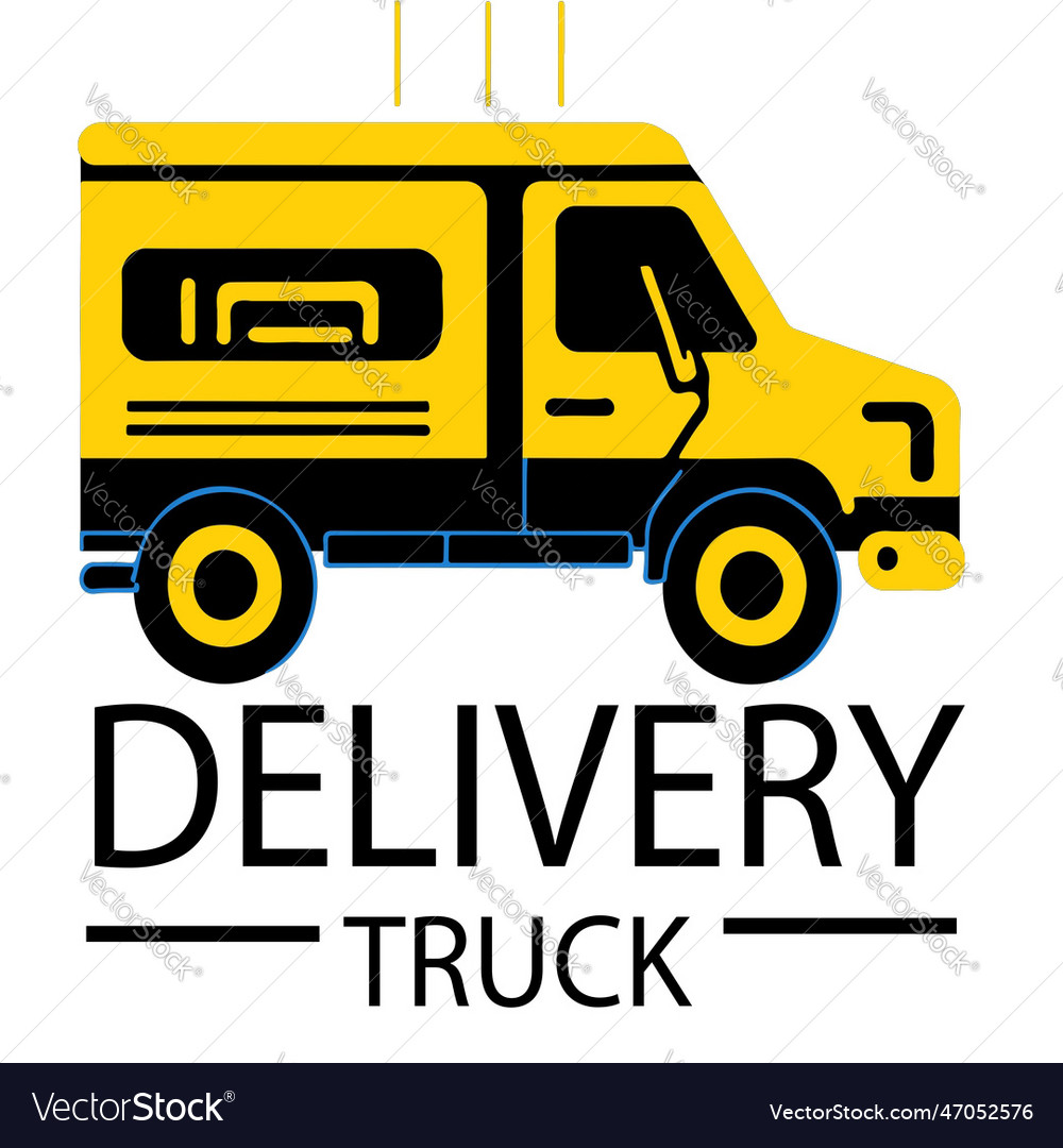 Delivery truck logo file Royalty Free Vector Image