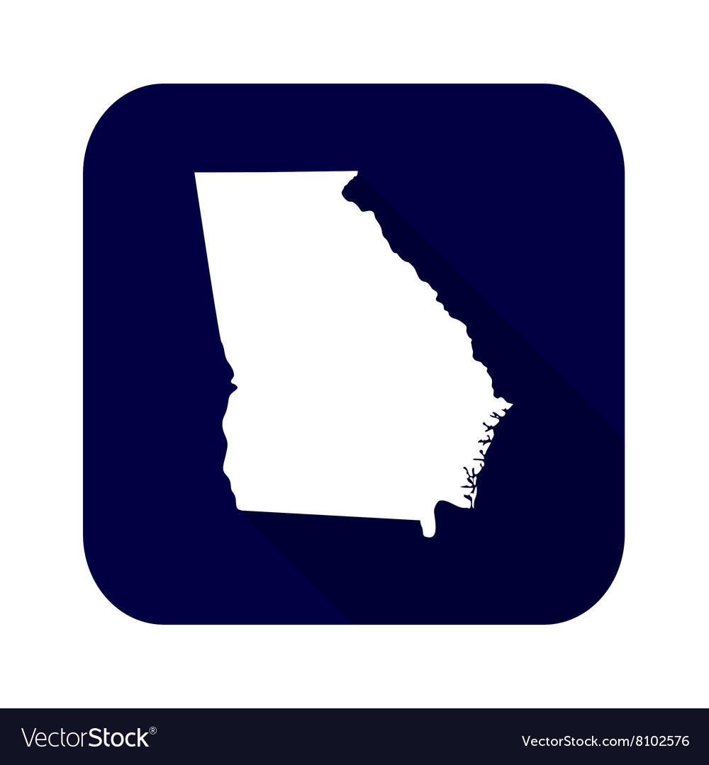 Map of the us state georgia Royalty Free Vector Image