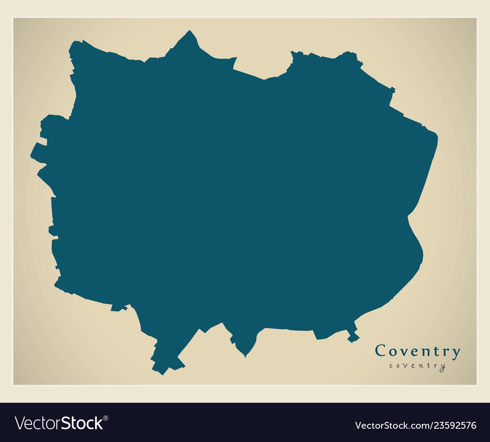 Modern city map - coventry of england uk Vector Image