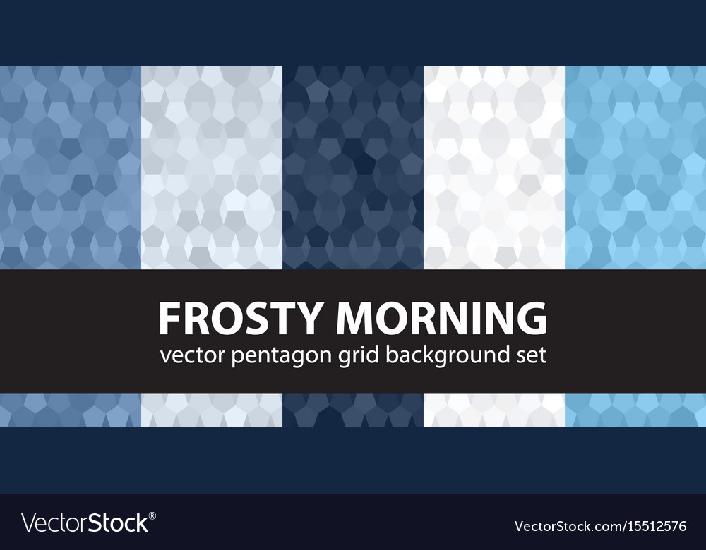 Pentagon pattern set frosty morning seamless