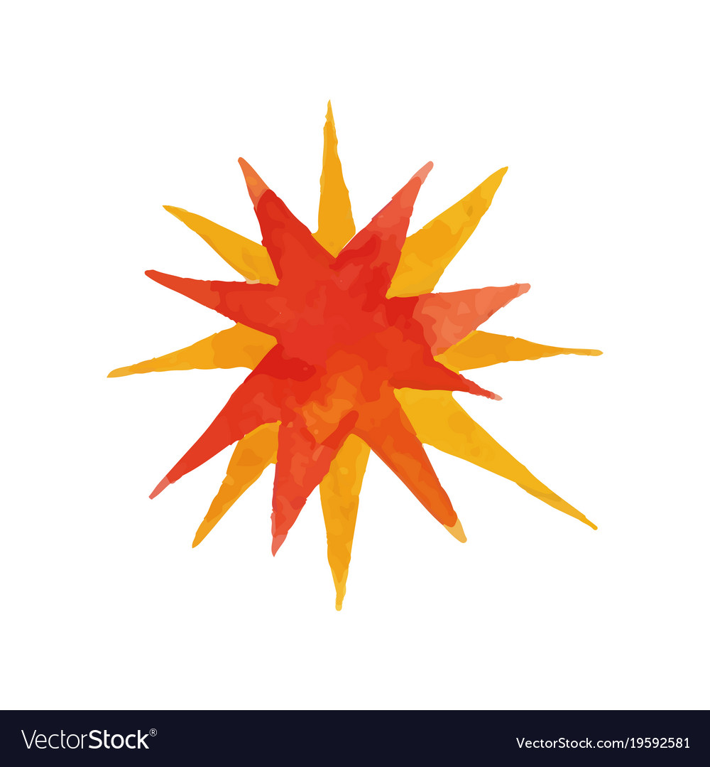 Bang effect in shape of two colored polygonal Vector Image