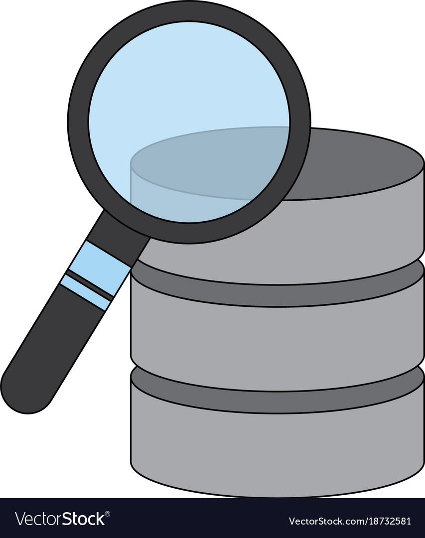 Data center process search analysis equipment Vector Image