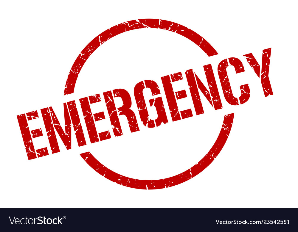 Emergency stamp Royalty Free Vector Image VectorStock