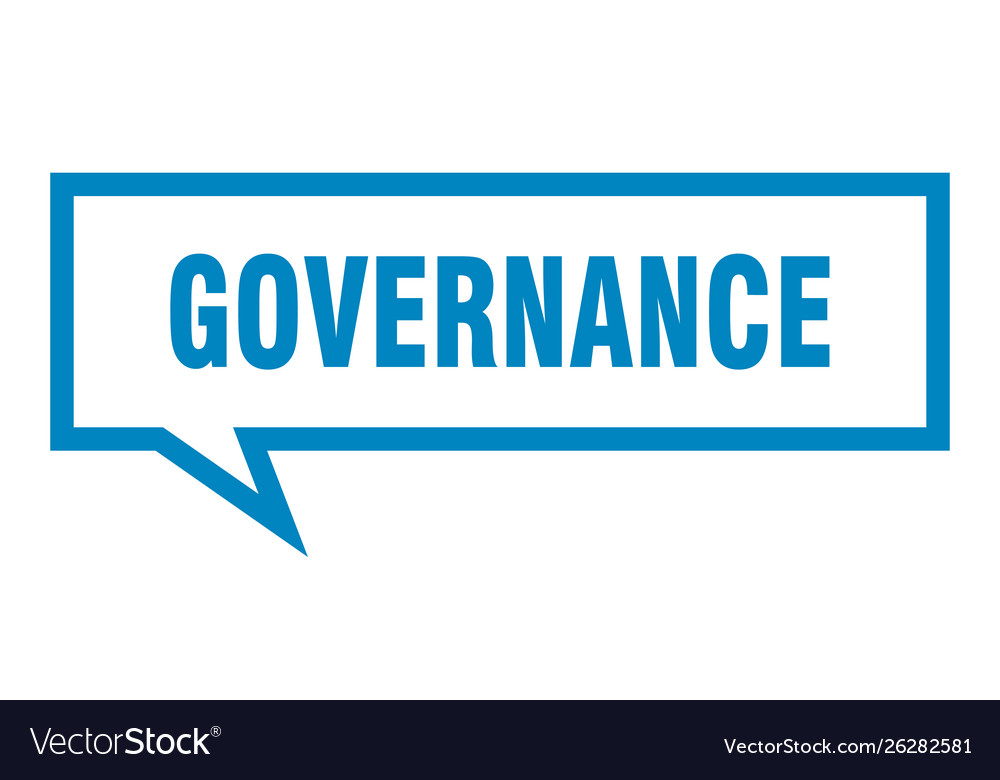 Governance sign square speech bubble