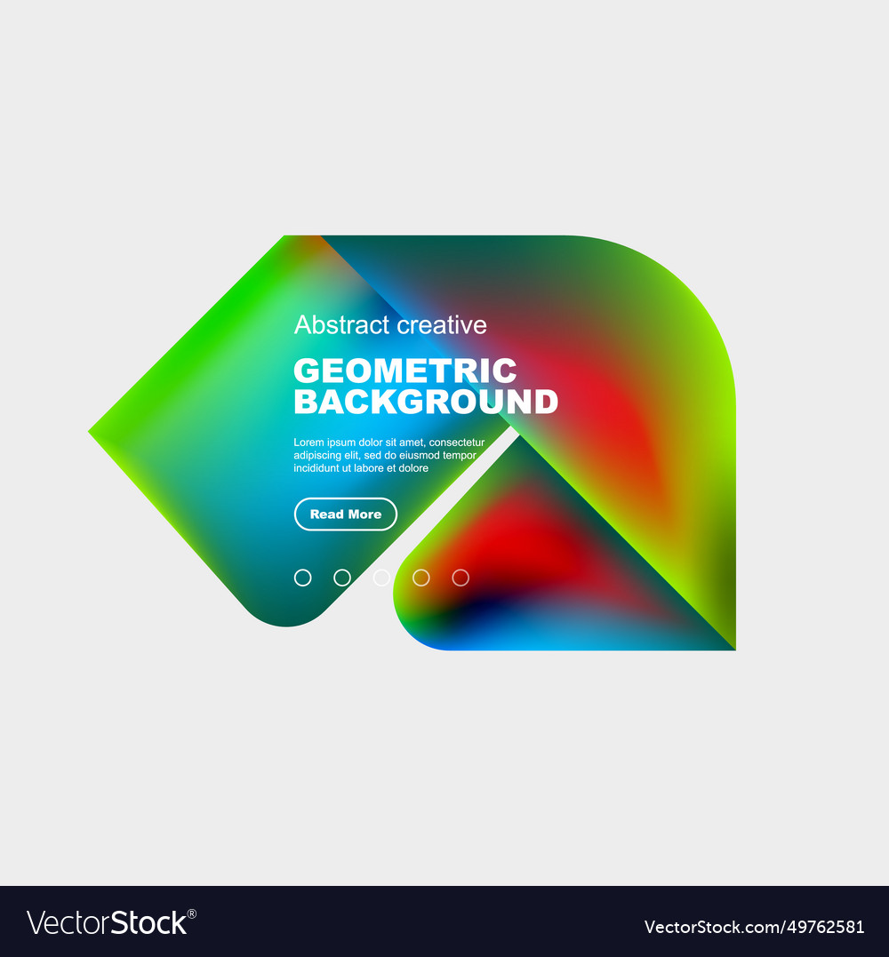 Square and triangle design with fluid gradients Vector Image