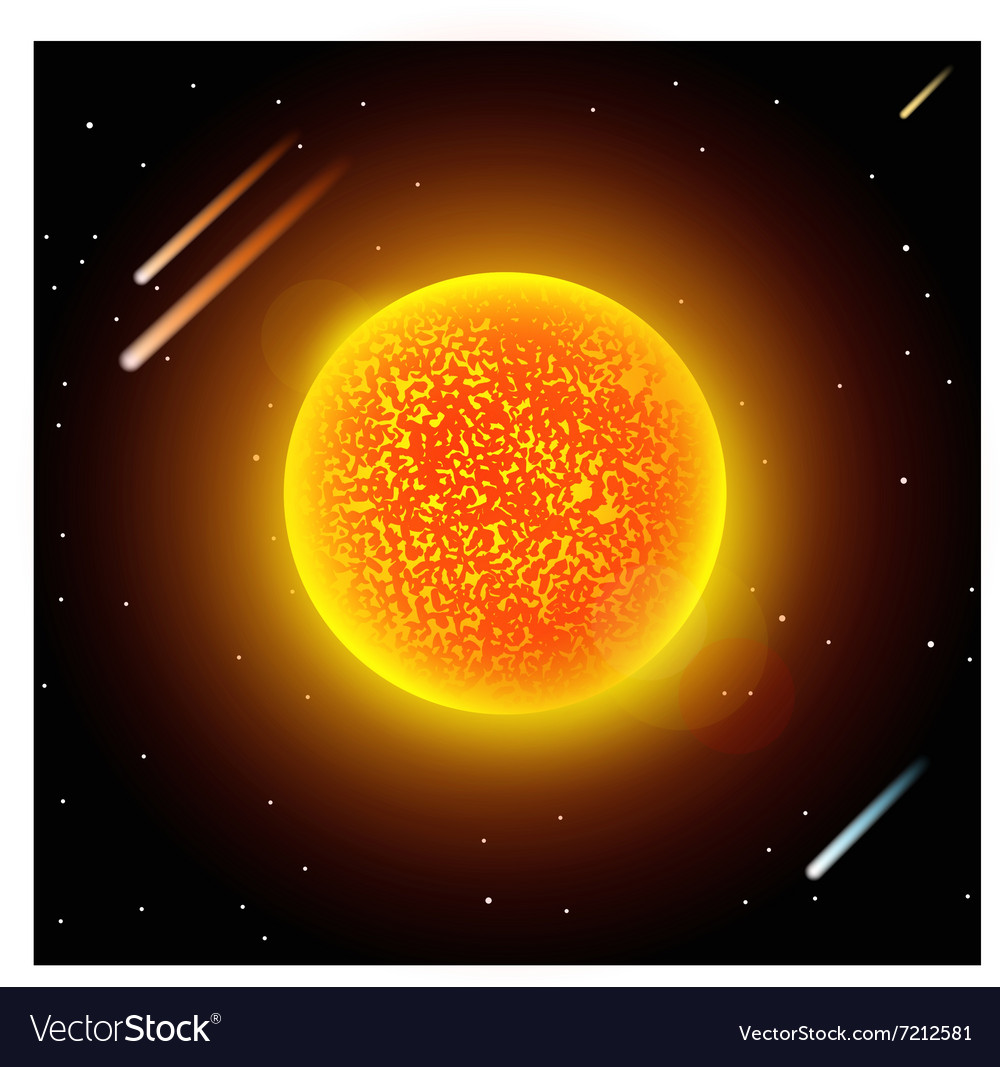 Sun star planet 3d Royalty Free Vector Image - VectorStock