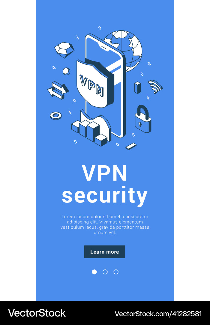 Vpn security service virtual private network Vector Image