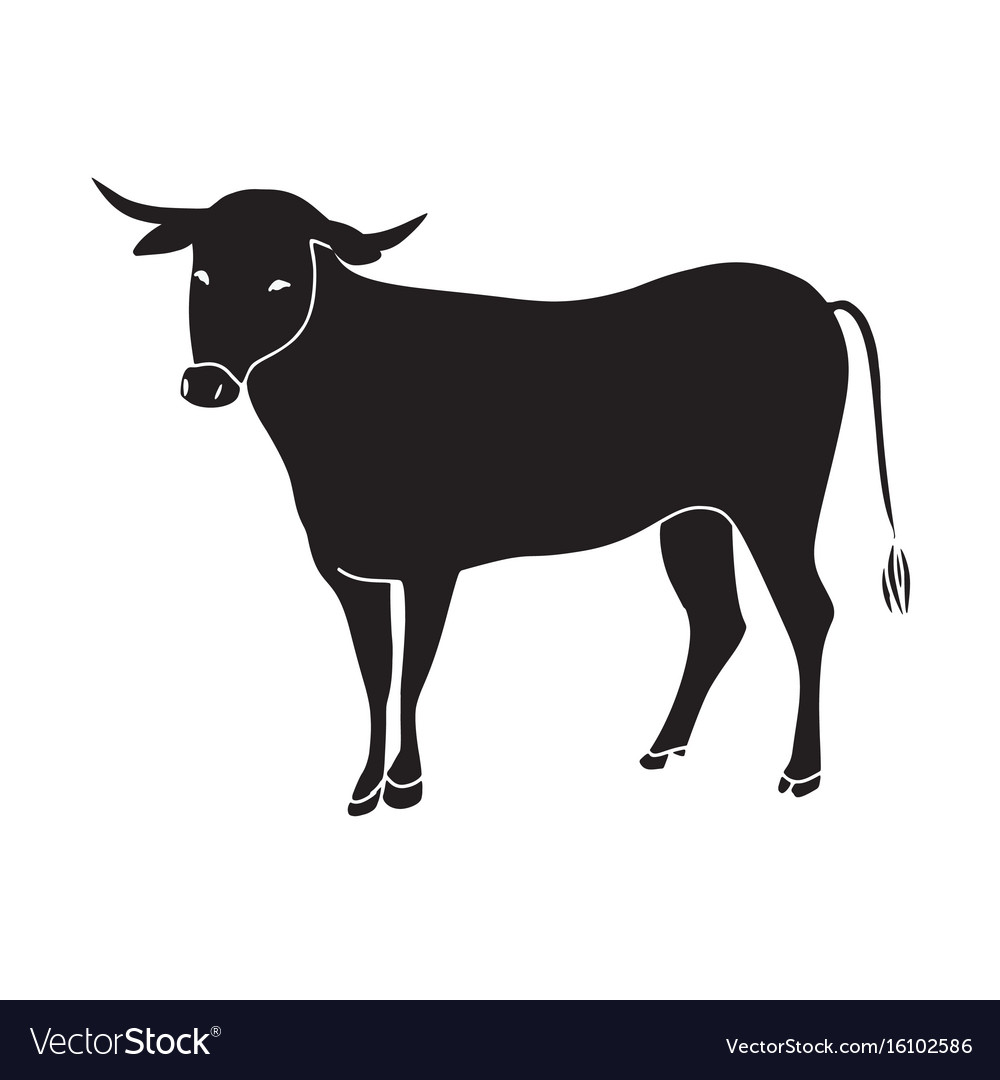 Black bull Royalty Free Vector Image - VectorStock