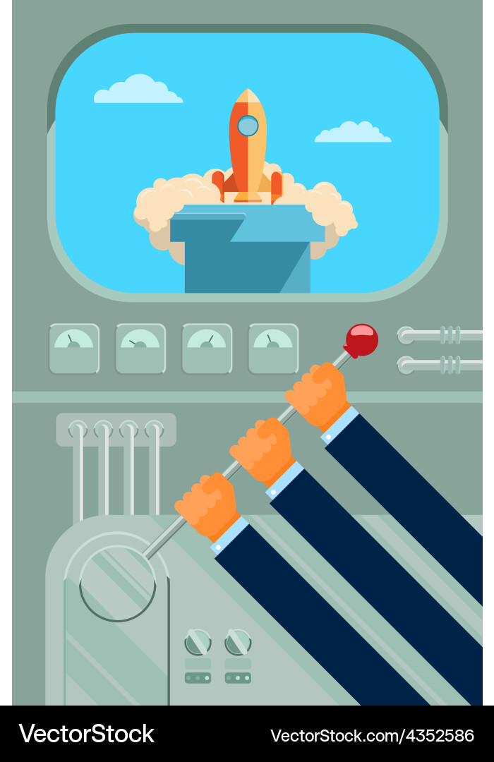 Flat style startup concept Royalty Free Vector Image