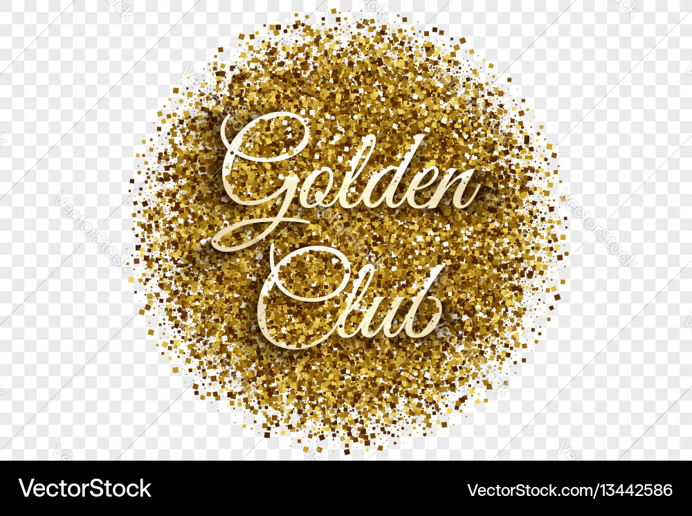 Golden shiny tinsel banner background Royalty Free Vector