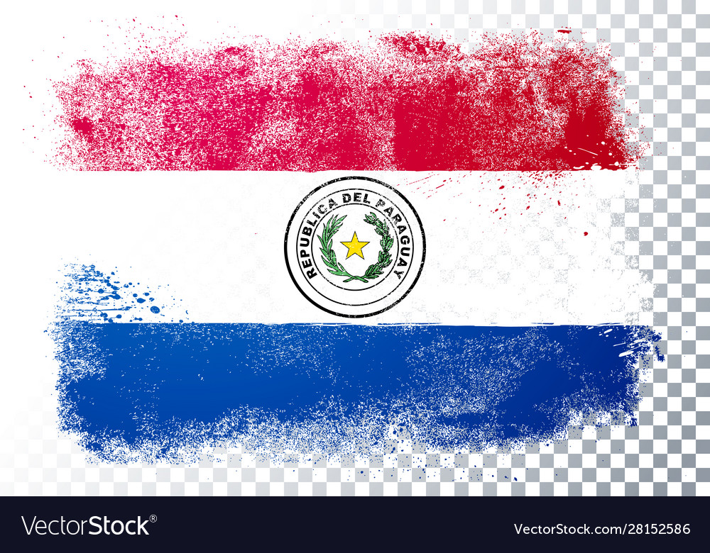 Grunge and distressed flag paraguay Royalty Free Vector