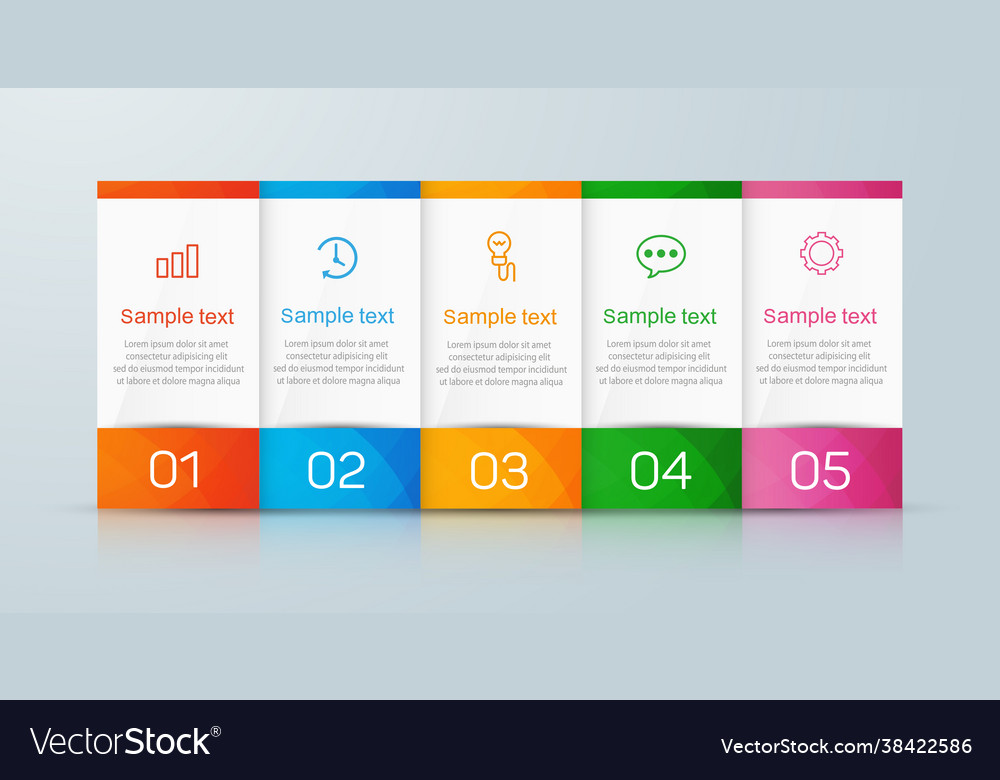 Infographic template with 5 options Royalty Free Vector