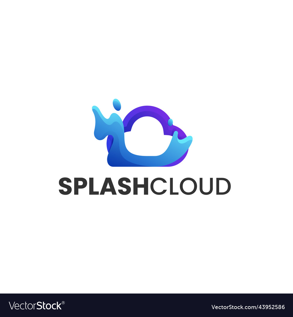 Logo splash cloud gradient colorful style