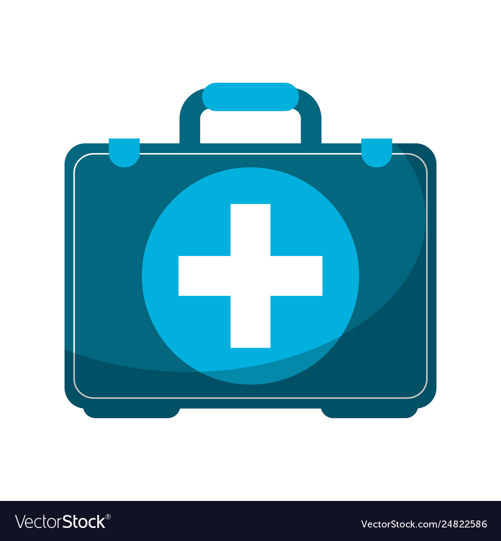 Medical first adis suitcase symbol Royalty Free Vector Image