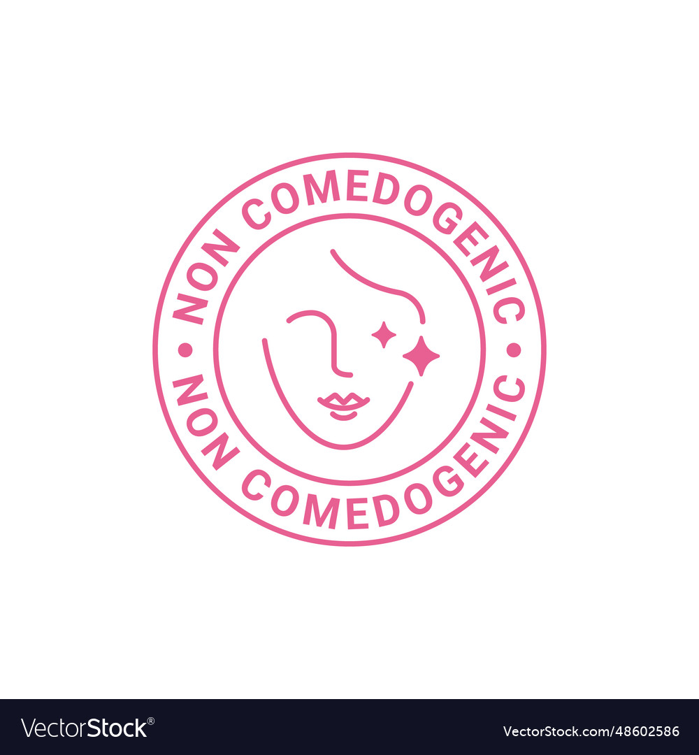 Non comedogenic label stamp Royalty Free Vector Image