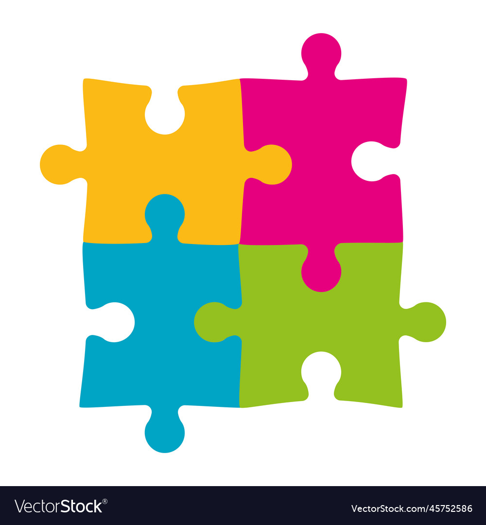 Puzzle pieces Royalty Free Vector Image - VectorStock