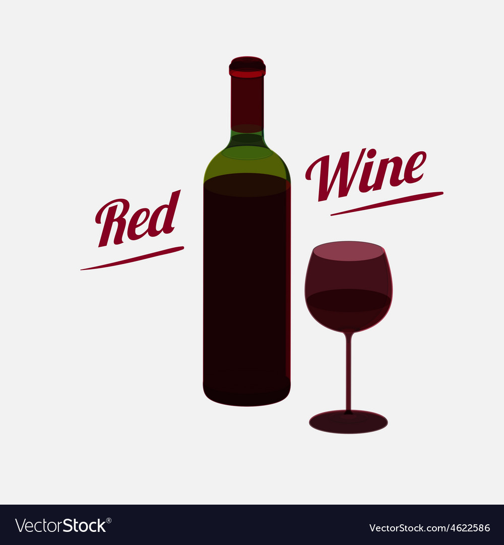 Red wine a bottle poster