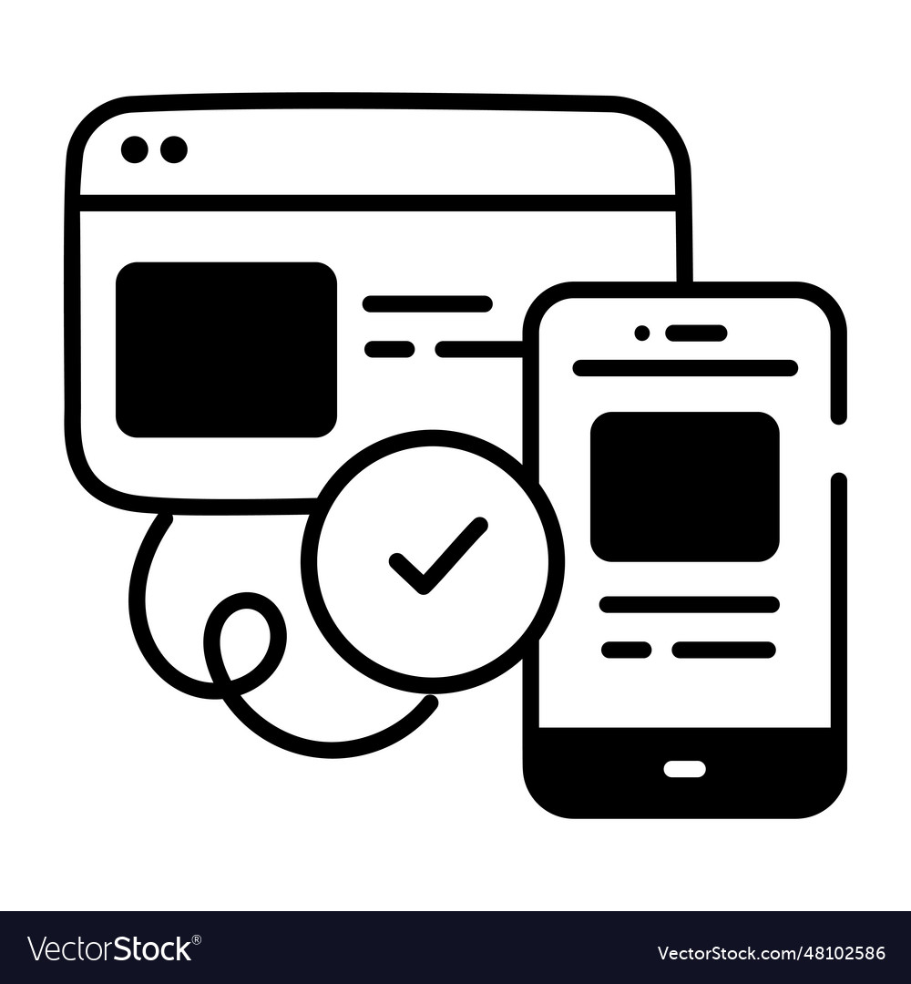 Responsive testing Royalty Free Vector Image - VectorStock