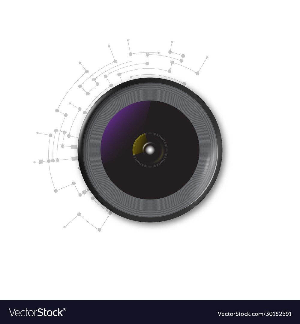 Camera objective Royalty Free Vector Image - VectorStock