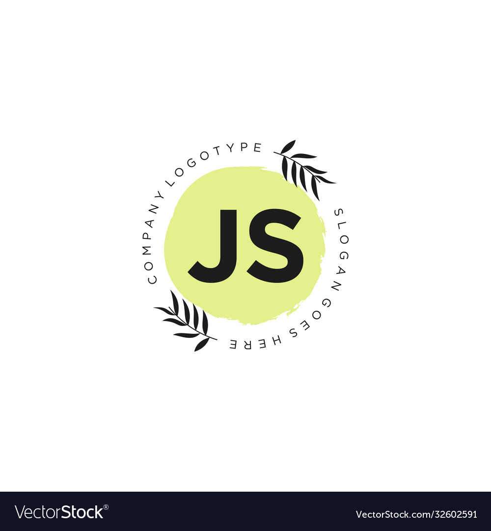 Js letter logo icon design template elements Vector Image