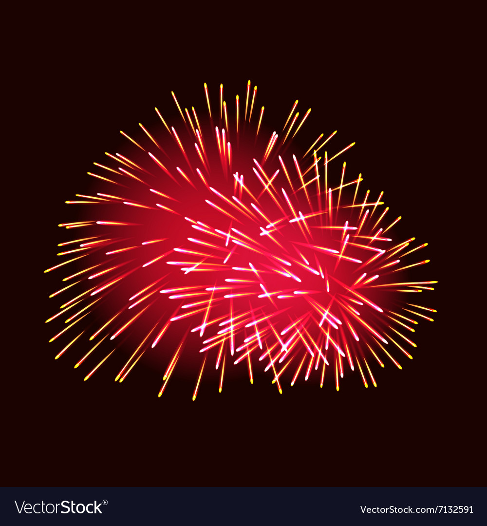 Red fireworks on dark background