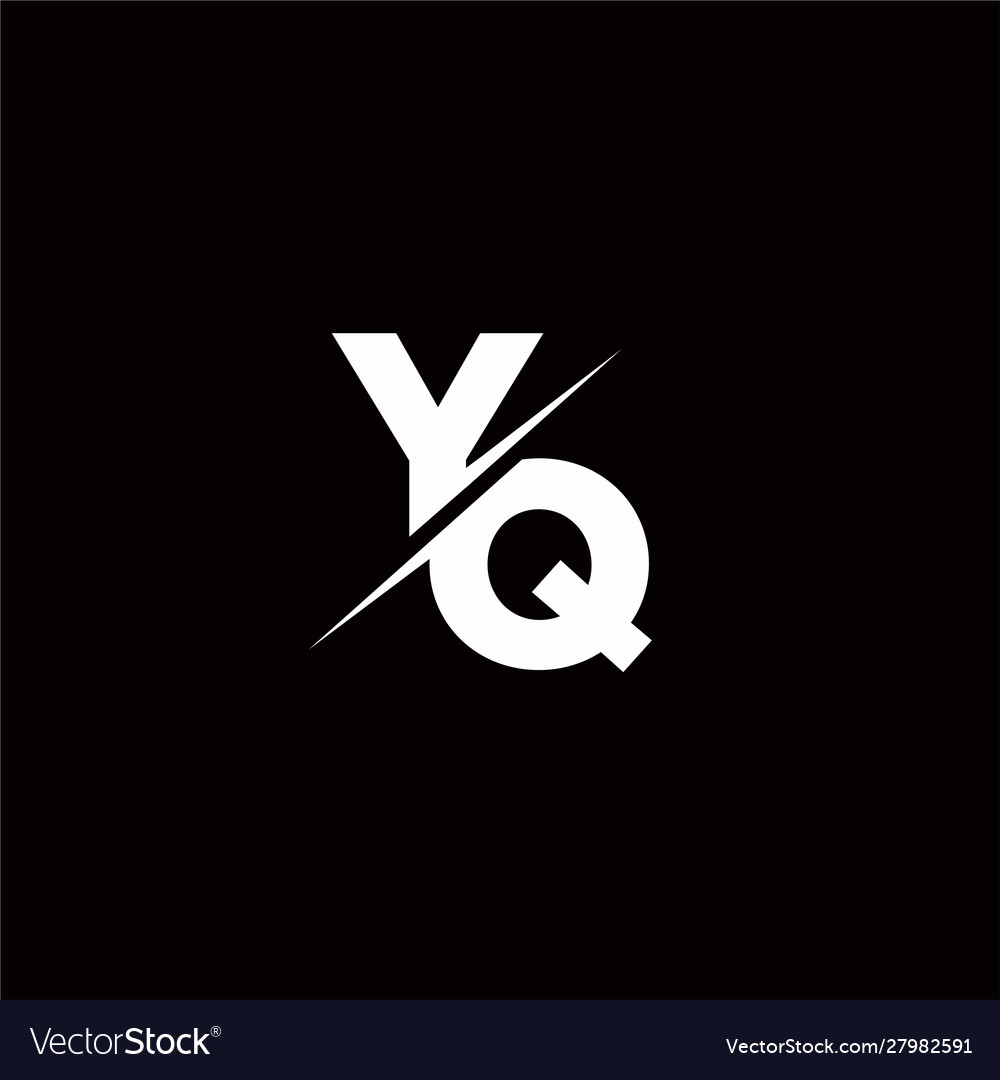 Yq logo letter monogram slash with modern Vector Image