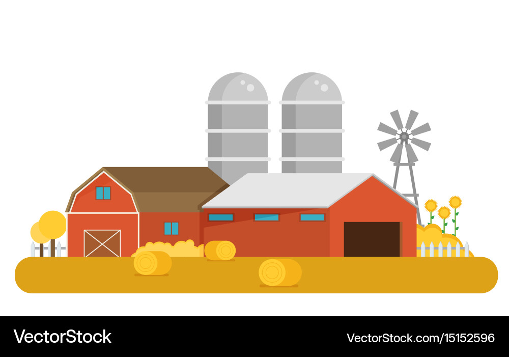 Farm flat element Royalty Free Vector Image - VectorStock