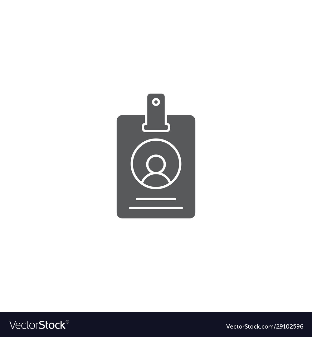 Id card or name tag identification Royalty Free Vector Image