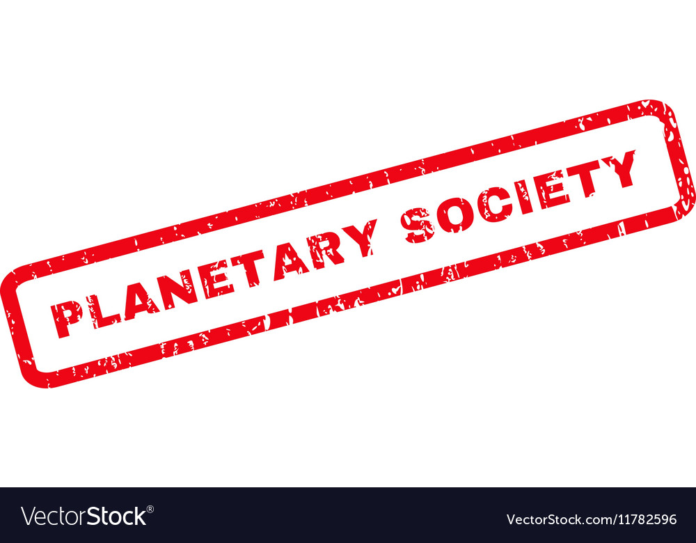 Planetary Society Rubber Stamp Royalty Free Vector Image