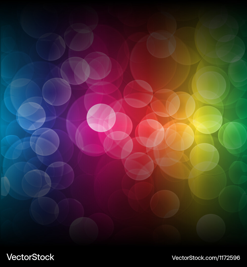 Rainbow bokeh background Royalty Free Vector Image