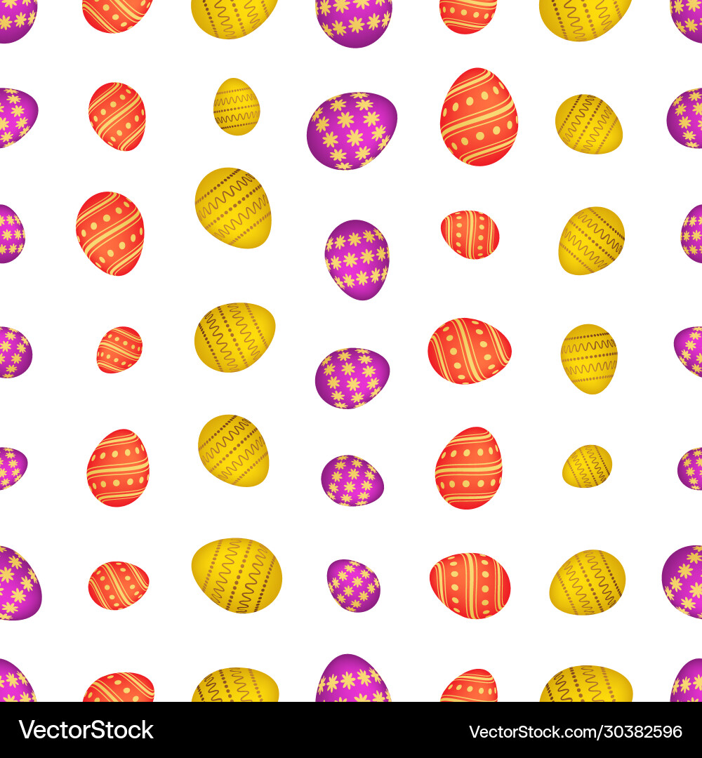 Seamless pattern with colorful easter eggs Vector Image