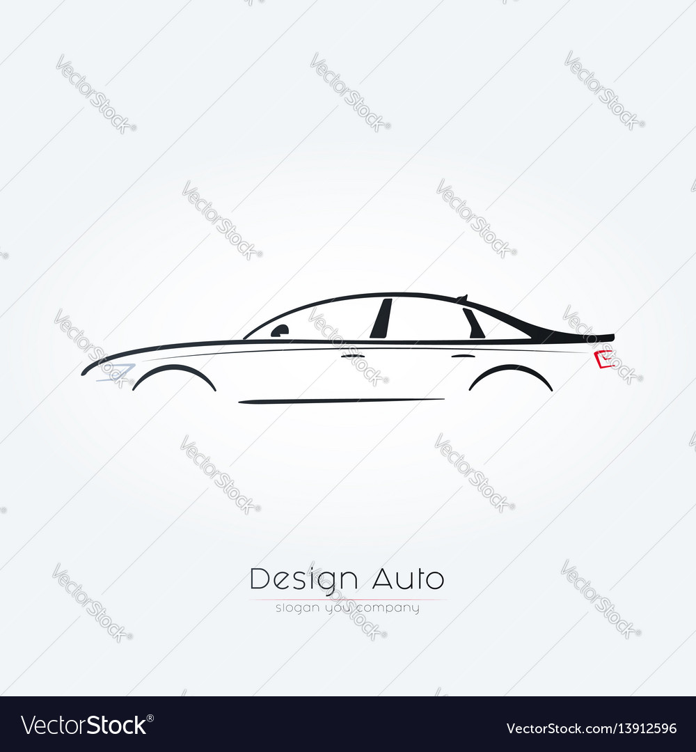 Sedan car silhouette design Royalty Free Vector Image