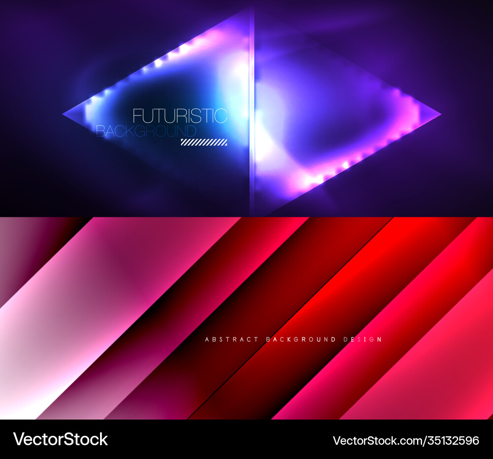 Set geometric backgrounds Royalty Free Vector Image