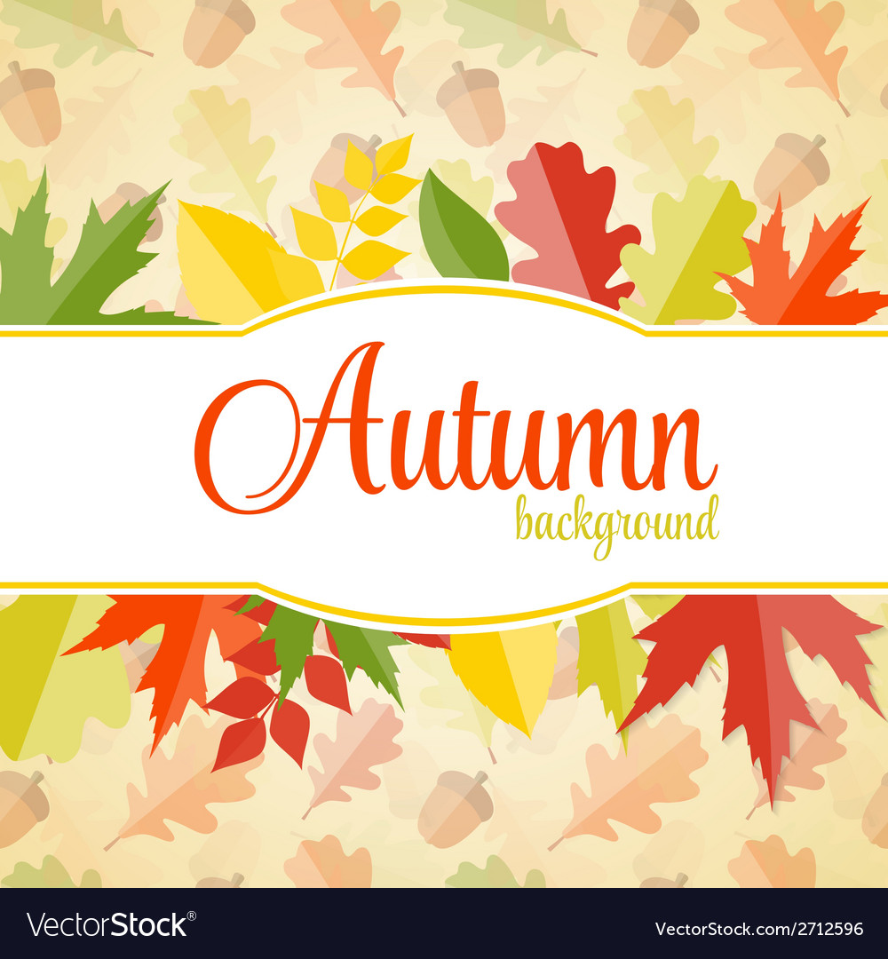 Shiny autumn natural leaves background Royalty Free Vector