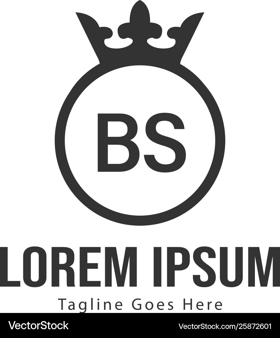 Bs letter logo design creative modern letters Vector Image