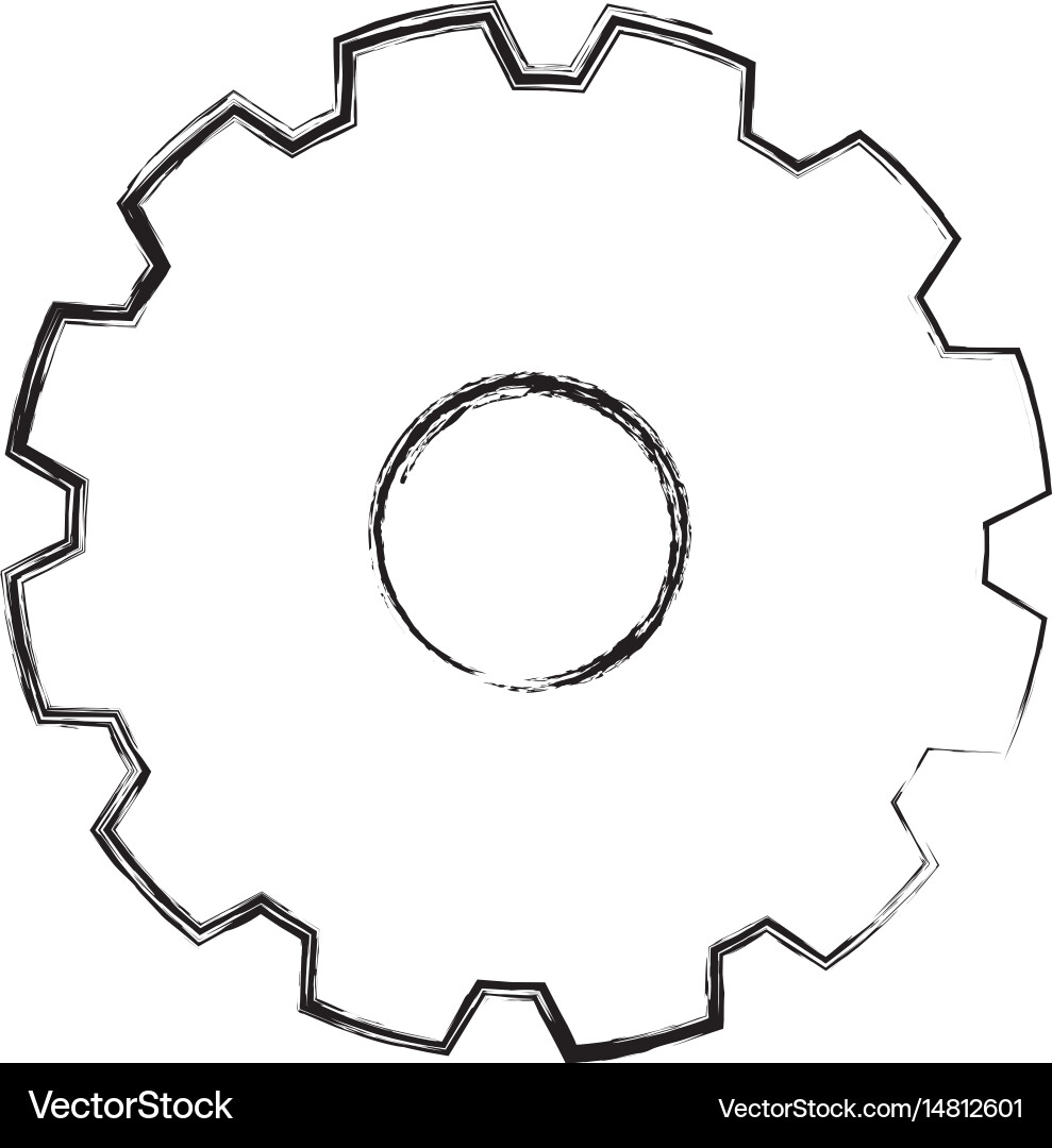 Gear machinery engine Royalty Free Vector Image