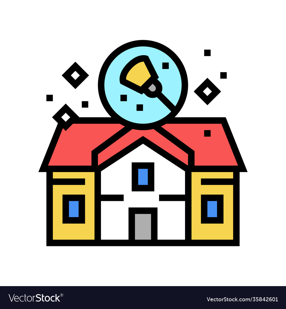 House cleaning color icon